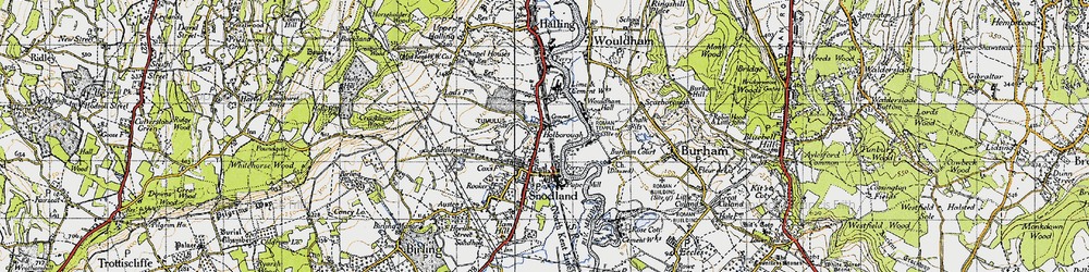 Old map of Holborough in 1946