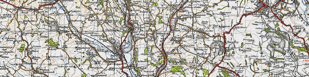 Old map of Holbrook in 1946