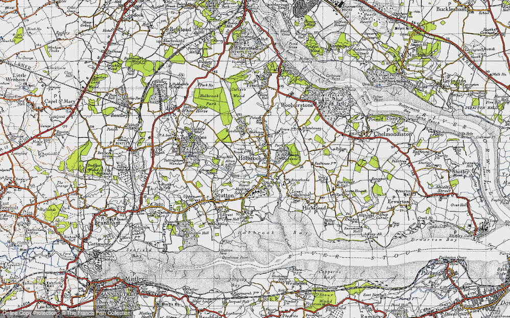 Old Map of Holbrook, 1946 in 1946