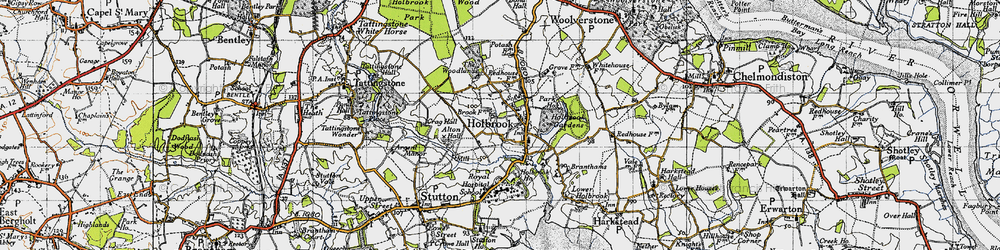 Old map of Holbrook in 1946
