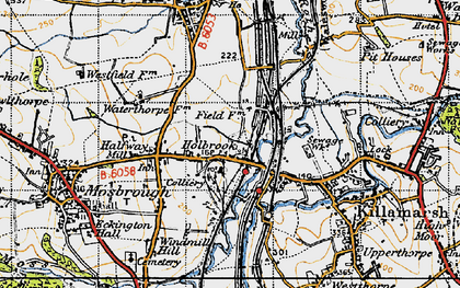 Old map of Holbrook in 1947