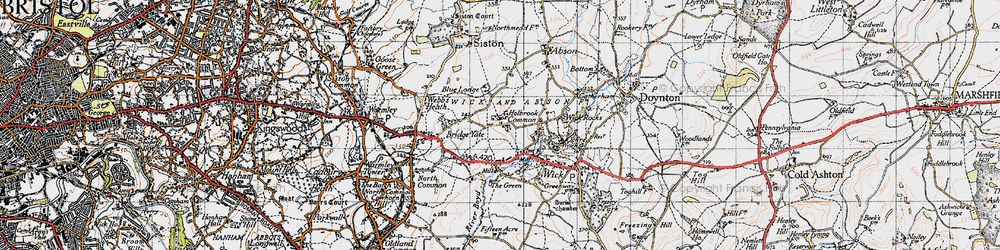 Old map of Holbrook Common in 1946