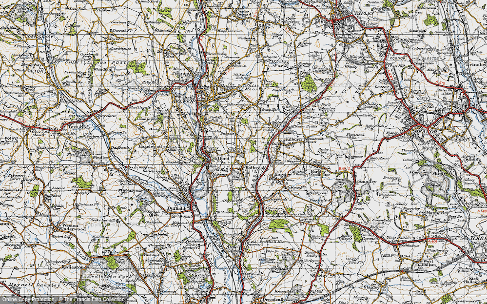 Old Map of Holbrook Moor, 1946 in 1946