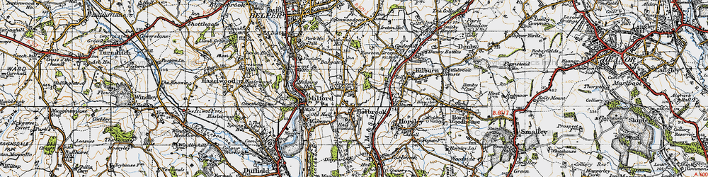 Old map of Holbrook Moor in 1946