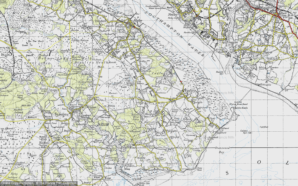Old Map of Holbury, 1945 in 1945
