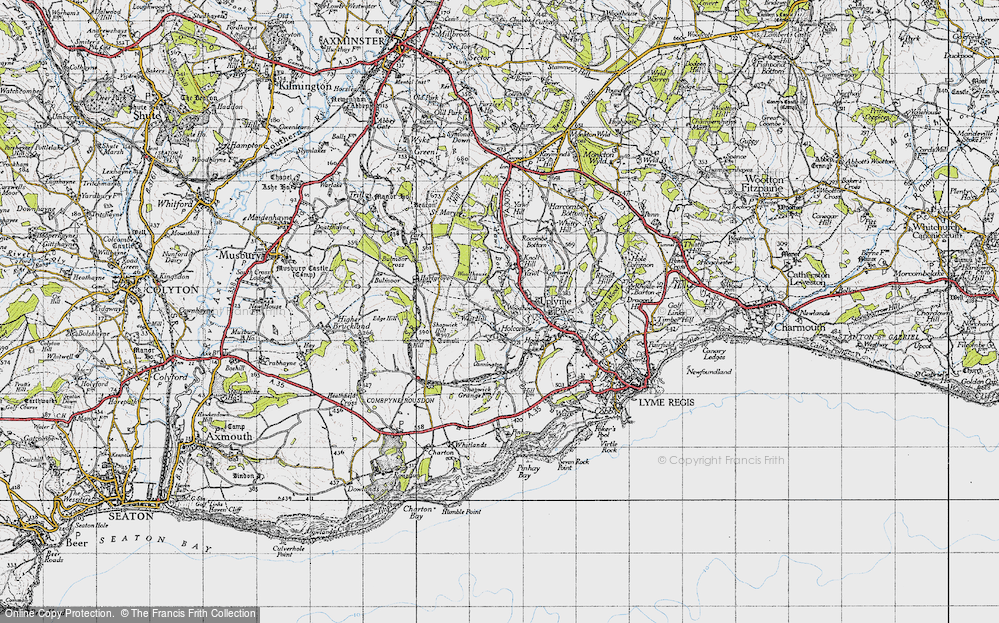 Old Map of Holcombe, 1945 in 1945