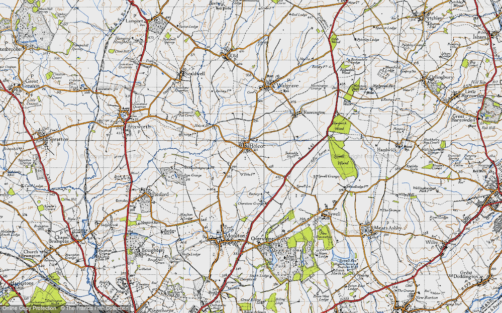 Old Map of Holcot, 1946 in 1946