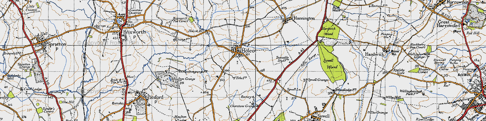 Old map of Holcot in 1946