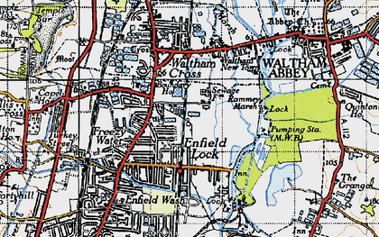 Old map of Holdbrook in 1946