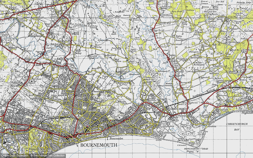 Old Map of Holdenhurst, 1940 in 1940