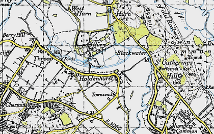 Old map of Holdenhurst in 1940