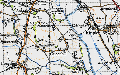 Old map of Holdfast in 1947