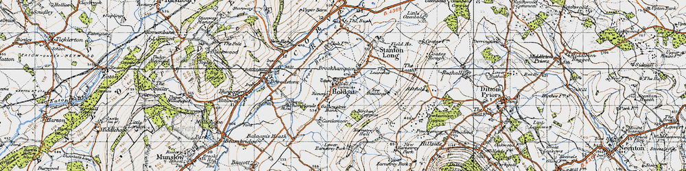 Old map of Holdgate in 1947