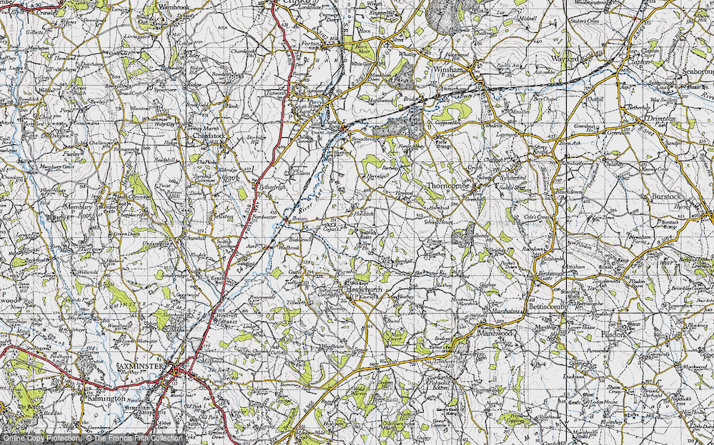 Old Map of Holditch, 1945 in 1945