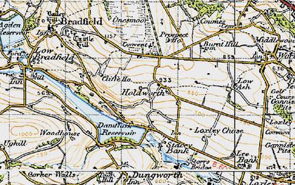 Old map of Holdworth in 1947