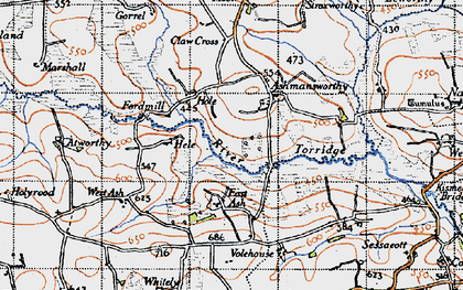 Old map of Hole in 1946