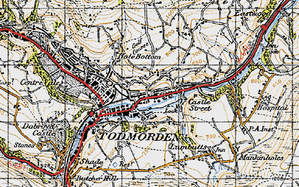 Old map of Hole Bottom in 1947