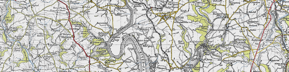 Old map of Hole's Hole in 1946