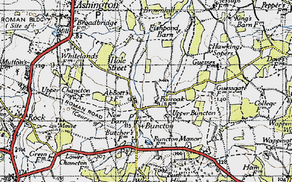 Old map of Brownhill in 1940