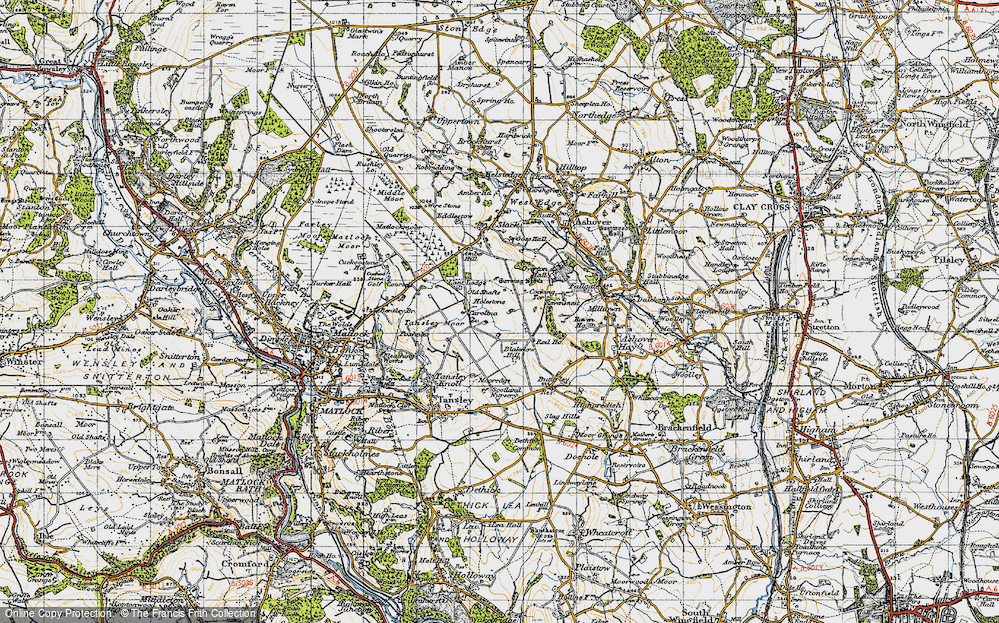 Old Map of Holestone, 1947 in 1947
