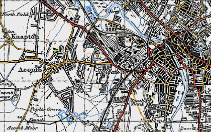 Old map of Holgate in 1947