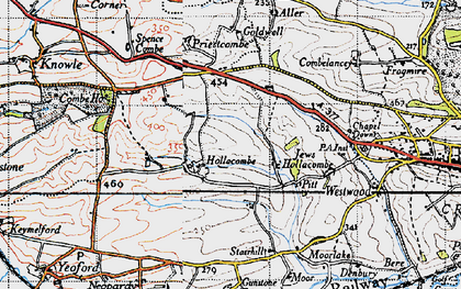 Old map of Hollacombe in 1946