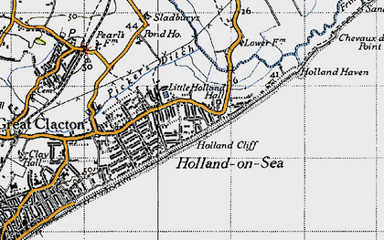 Old map of Holland-on-Sea in 1946