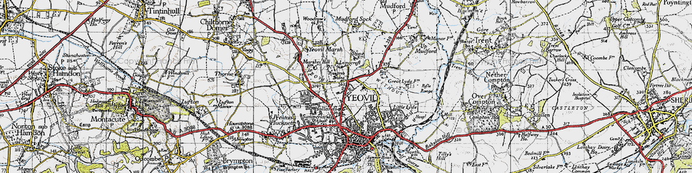 Old map of Hollands in 1945