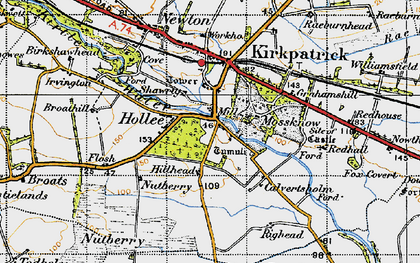 Old map of Hollee in 1947