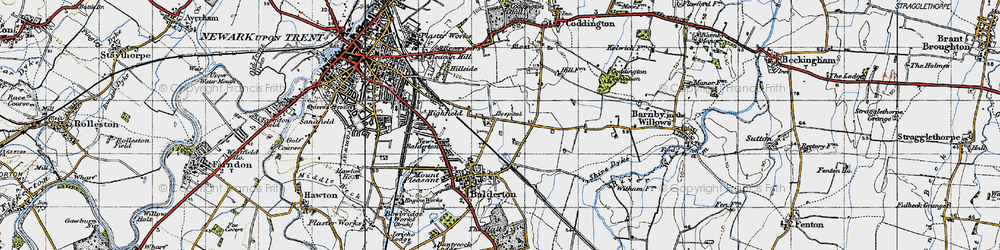 Old map of Hollies, The in 1946