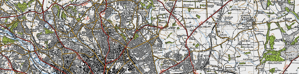 Old map of Hollin Park in 1947