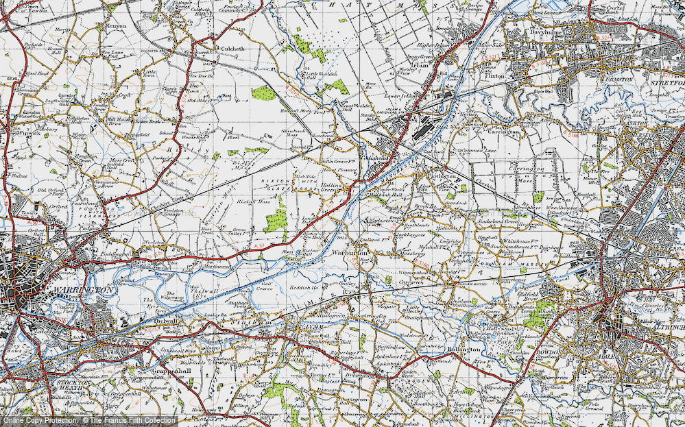 Old Map of Hollinfare, 1947 in 1947