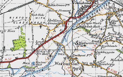 Old map of Hollinfare in 1947