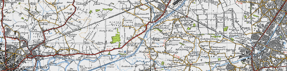 Old map of Hollinfare in 1947