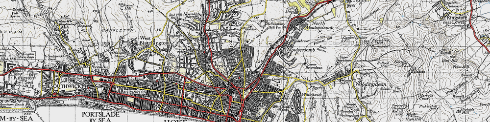 Old map of Hollingdean in 1940
