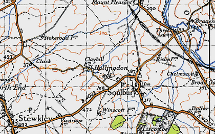 Old map of Hollingdon in 1946