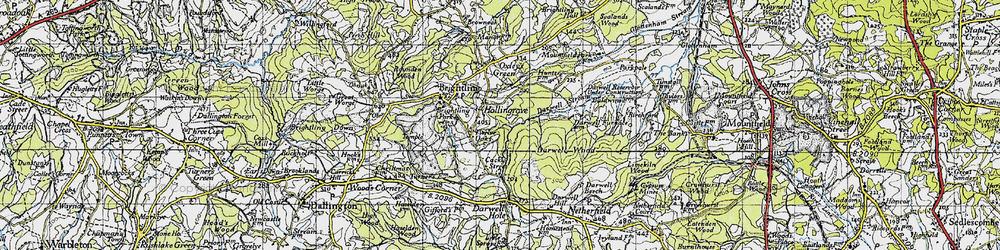 Old map of Hollingrove in 1940