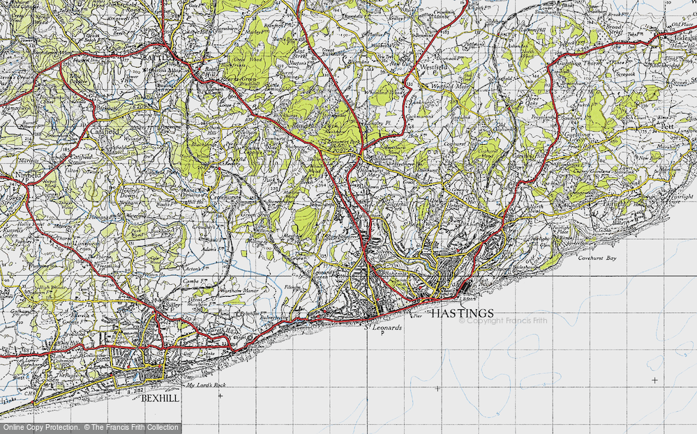 Old Map of Hollington, 1940 in 1940