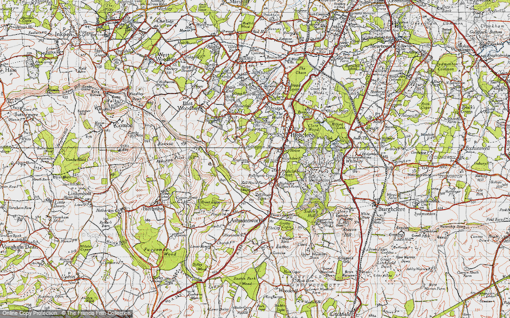 Old Map of Hollington, 1945 in 1945