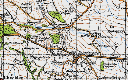 Old map of Hollington in 1946