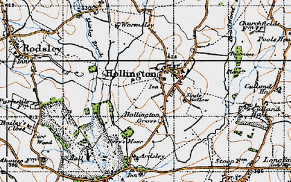 Old map of Hollington in 1946