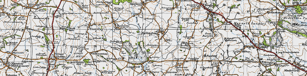 Old map of Wormsley in 1946