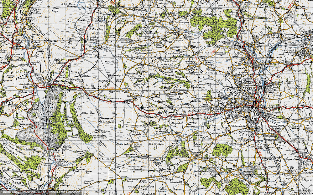 Old Map of Hollins, 1947 in 1947