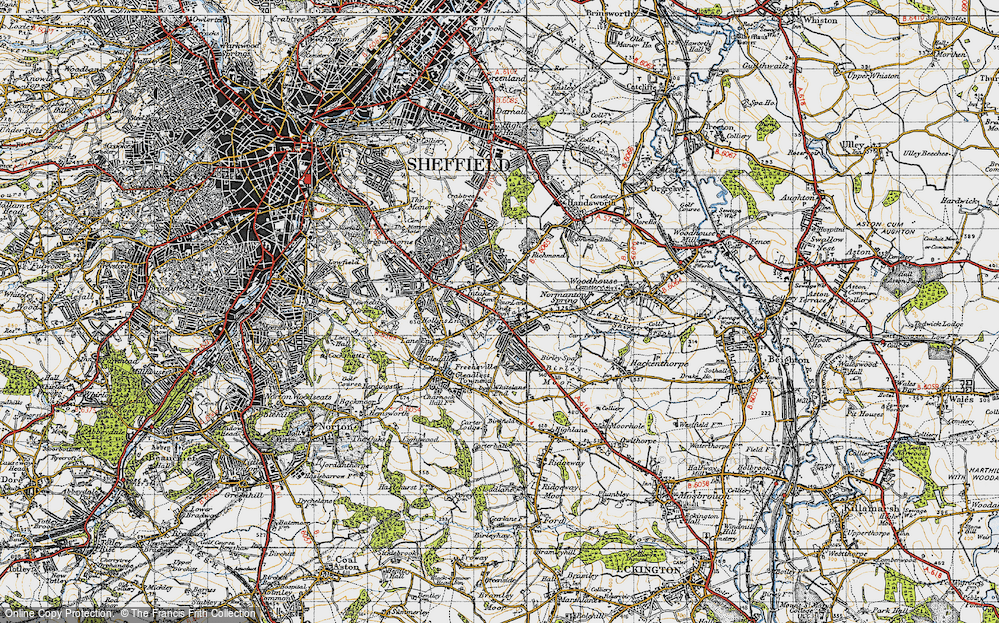 Old Map of Hollins End, 1947 in 1947