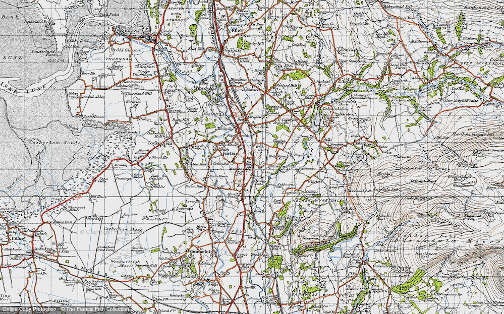 Old Map of Historic Map covering White Carr in 1947