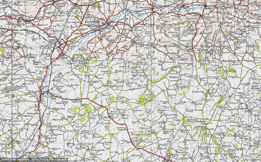 Old Map of Hollis Green, 1946 in 1946