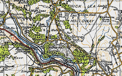 Old map of Lea Hurst in 1947