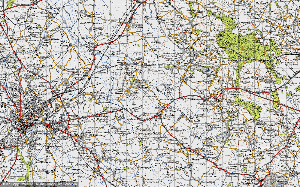 Old Map of Hollowmoor Heath, 1947 in 1947