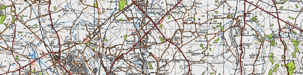 Old map of Holly Bank in 1946