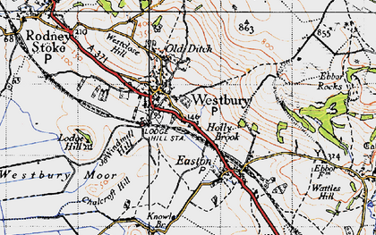 Old map of Holly Brook in 1946